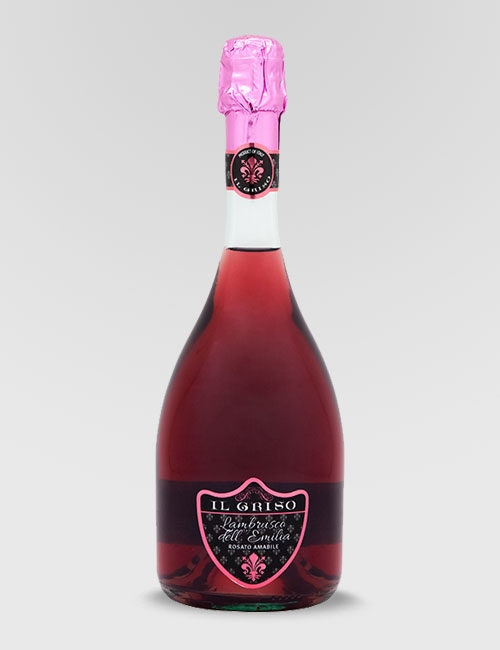 Вино игристое защищ"Эль Гризо Ламбруско делл'Емилиа" розовое полусладкое